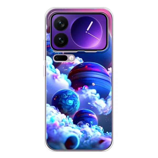Чехол с рисунком «Синие планеты» для Xiaomi 17 Pro Max Чехол с рисунком «Синие планеты» для Xiaomi 17 Pro Max