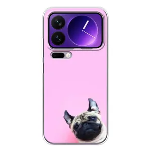 Бампер для Xiaomi 17 Pro Max з картинкою "Песики" (Собака на рожевому)
