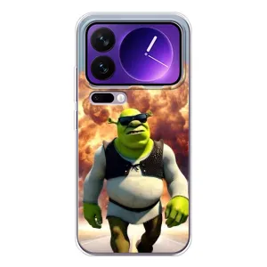 Друкований чохол з принтом Шрек для Xiaomi 17 Pro Max (Епічний вибух Шрек)