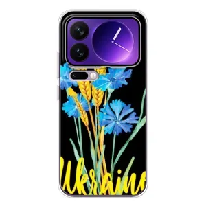 Чехол на Xiaomi 17 Pro Max Украинский дизайн (Ukraine в цветочках)
