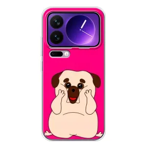 Чохол (ТПУ) Милі песики для Xiaomi 17 Pro Max (Веселий Мопсік)
