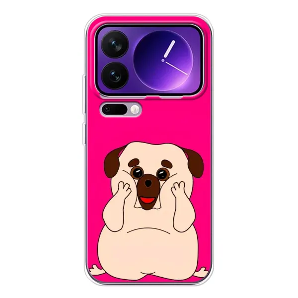 Чехол с рисунком «Веселый Мопсик» для Xiaomi 17 Pro Max Чехол с рисунком «Веселый Мопсик» для Xiaomi 17 Pro Max
