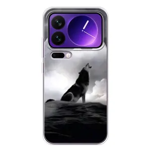 Чохол з Вовком на Xiaomi 17 Pro Max (Вовк і місяць)