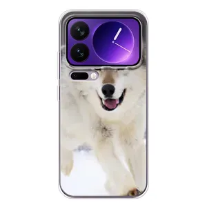 Чохол з Вовком на Xiaomi 17 Pro Max (Вовк біжить по снігу)