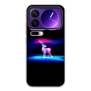 Силиконовый бампер с картинкой животных для Xiaomi 17 Pro Max (Яркий олень)