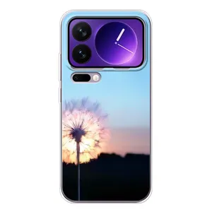 Силіконовий Чохол з кульбабками на Xiaomi 17 Pro Max (Захід з кульбабкою)