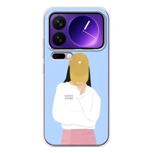Силиконовый Чехол на Xiaomi 17 Pro Max с картинкой Стильных Девушек (Желтая кепка)
