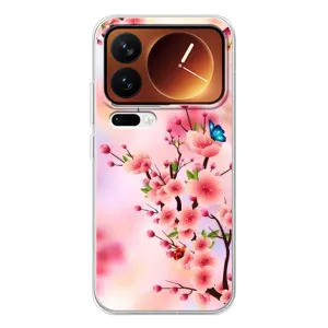 Чехол с принтом САКУРЫ на Xiaomi 17 Pro (Бабочки на сакуре)