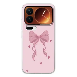 Чохол банти для Xiaomi 17 Pro (Бант на рожевому)