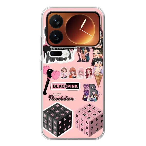 Чехол с рисунком «BLACK PINK коллаж» для Xiaomi 17 Pro Чехол с рисунком «BLACK PINK коллаж» для Xiaomi 17 Pro