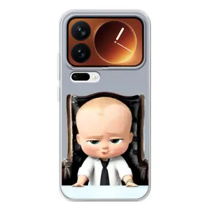 Мультяшный принт на Чехол для Ксиаоми семнадцать Про (BOSS)