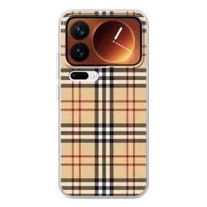Чехол с Брендами одежды на Ксиаоми семнадцать Про (Burberry стиль)