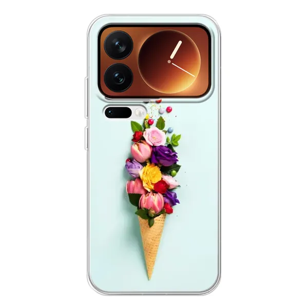 Чехол с рисунком «Цветок-мороженное» для Xiaomi 17 Pro