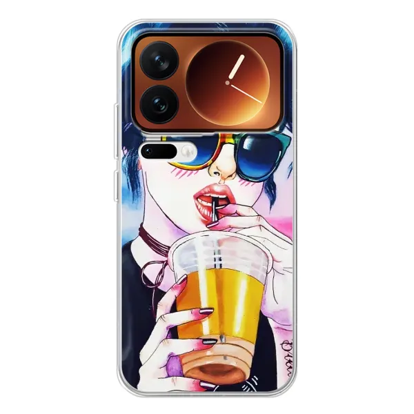 Чехол с рисунком «Девушка с коктейлем» для Xiaomi 17 Pro Чехол с рисунком «Девушка с коктейлем» для Xiaomi 17 Pro