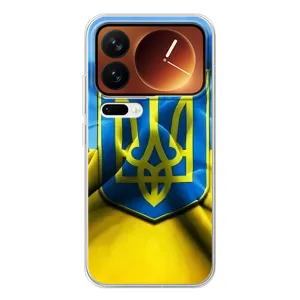 Чохол з картинкою (Патріотичний ГЕРБ) на Xiaomi 17 Pro (Герб і Прапор України)