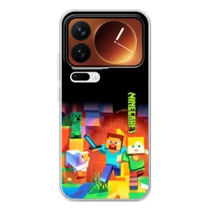 Чехлы для Xiaomi 17 Pro (Персонажи Майн Крафт) (Герой Майнкрафт)