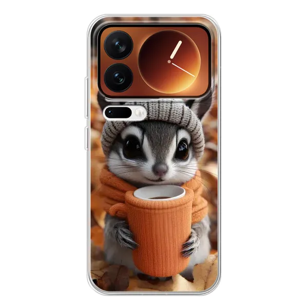 Чехол с рисунком «Грызунчик с кофе» для Xiaomi 17 Pro Чехол с рисунком «Грызунчик с кофе» для Xiaomi 17 Pro