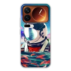 Силіконовый Чохол з принтом "Космонавти" на Xiaomi 17 Pro (Космонавт у воді)