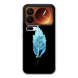 Чохол з картинками на чорному фоні для Xiaomi 17 Pro (Листя)