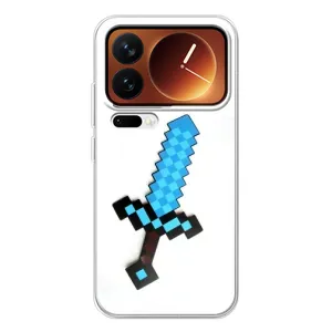 Чехлы для Xiaomi 17 Pro (Персонажи Майн Крафт) (Меч)