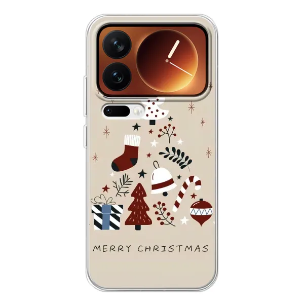 Чехол с рисунком «Merry Christmas» для Xiaomi 17 Pro Чехол с рисунком «Merry Christmas» для Xiaomi 17 Pro