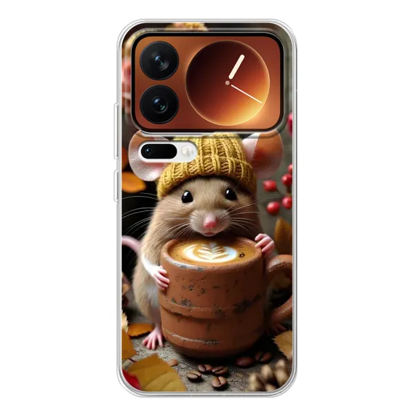Чехол с рисунком «Мышка с кофе» для Xiaomi 17 Pro Чехол с рисунком «Мышка с кофе» для Xiaomi 17 Pro