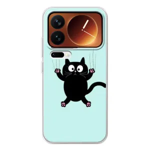 Силіконовий чохол з котиком для Xiaomi 17 Pro (Падаючий кіт)