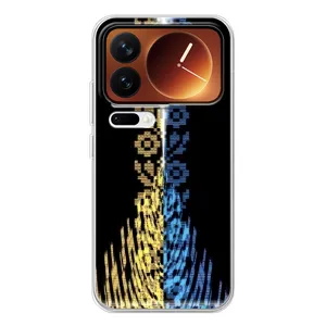 Силиконовый Чехол на Xiaomi 17 Pro (Патриотическая вышиванка)