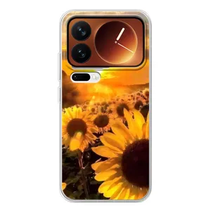 Чехол с Цветами для Xiaomi 17 Pro (поле подсолнухов)