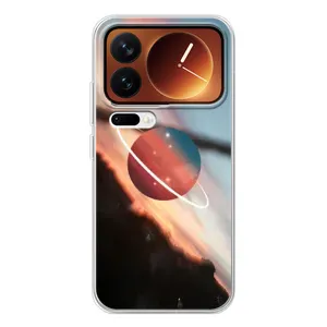 Чохол (ТПУ) з планетами на Xiaomi 17 Pro (Сатурн)