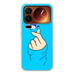 Чехлы (Знак сердечка) на Xiaomi 17 Pro (Сердце на синем)