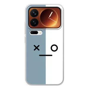 Силиконовые Чехлы (смешные стикеры) для Xiaomi 17 Pro (Серо-белый)