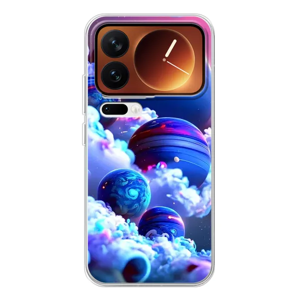 Чехол с рисунком «Синие планеты» для Xiaomi 17 Pro Чехол с рисунком «Синие планеты» для Xiaomi 17 Pro