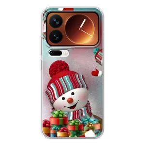 Чехлы на Новый Год Xiaomi 17 Pro (Снеговик в шапке)