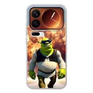 Друкований чохол з принтом Шрек для Xiaomi 17 Pro (Епічний вибух Шрек)