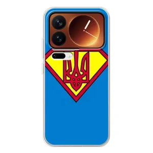 Чохол з картинкою (Патріотичний ГЕРБ) на Xiaomi 17 Pro (Герб - супер герой)