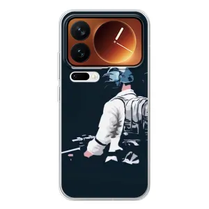Силиконовый чехол с картинкой "Герой Pubg" на Xiaomi 17 Pro (В экиперовке)