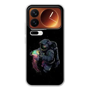 Силіконовый Чохол з принтом "Космонавти" на Xiaomi 17 Pro (В руках земля)