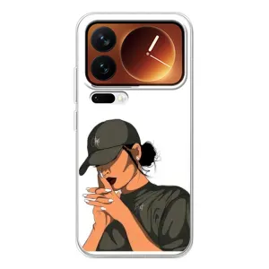 Силиконовый Чехол на Xiaomi 17 Pro с картинкой Стильных Девушек (В зеленом)