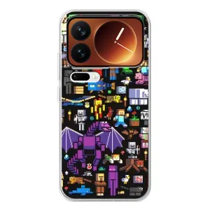 Чехол майнкрафт для Xiaomi 17 Pro (Все персонажи)
