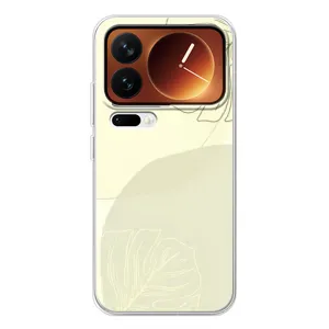 Чехол цветочный дизайн для Xiaomi 17 Pro (Зелёный фон)