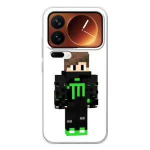 Чехлы для Xiaomi 17 Pro (Персонажи Майн Крафт) (Зеленый мальчик)
