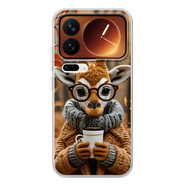 Чехол с рисунком «Жираф с кофе» для Xiaomi 17 Pro Чехол с рисунком «Жираф с кофе» для Xiaomi 17 Pro