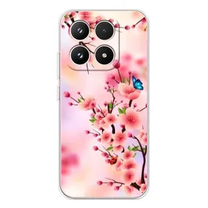Чехол с принтом САКУРЫ на Xiaomi 17 (Бабочки на сакуре)