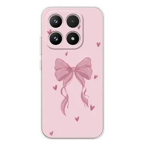Чехол банты для Xiaomi 17 (Бант на розовом)