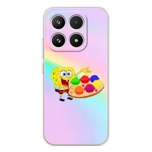 Силиконовый чехол Спанч Боб на Xiaomi семнадцать (Бургеры)