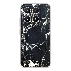 Чехол с текстурой Мрамора на Xiaomi семнадцать (Чёрный мрамор)