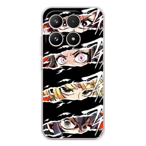 Силиконовые чехлы с глазами Anime для Xiaomi семнадцать (Глаза на чорном)