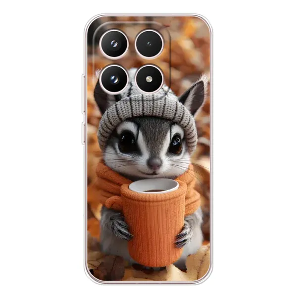 Чехол с рисунком «Грызунчик с кофе» для Xiaomi 17 Чехол с рисунком «Грызунчик с кофе» для Xiaomi 17