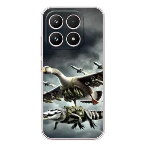 Чехол с мемами тралалело тралала для Xiaomi 17 (Гусини и крокодило)